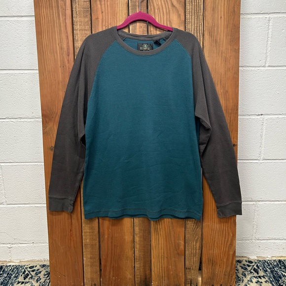 RedHead size large men’s blue and gray baseball long sleeve T-shirt - Picture 4 of 8